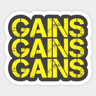 Gains x 3 Sticker